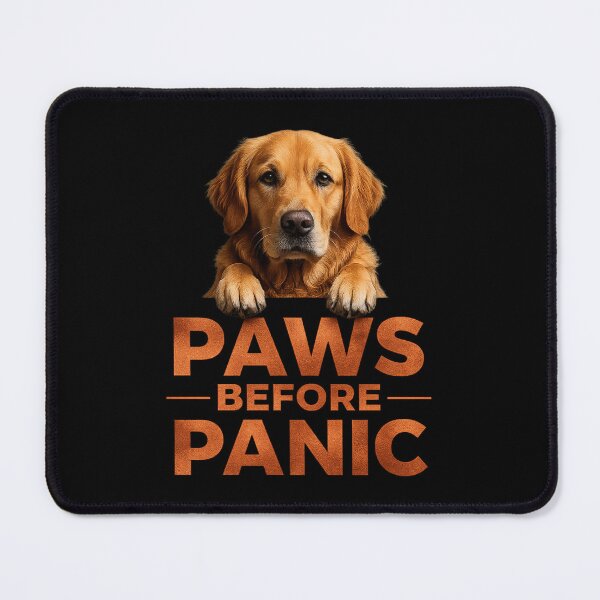 Item preview, Paws Before Panic Golden Retriever Trader Shirt Funny Dog Trading Gift designed and sold by PipForgeStudio .