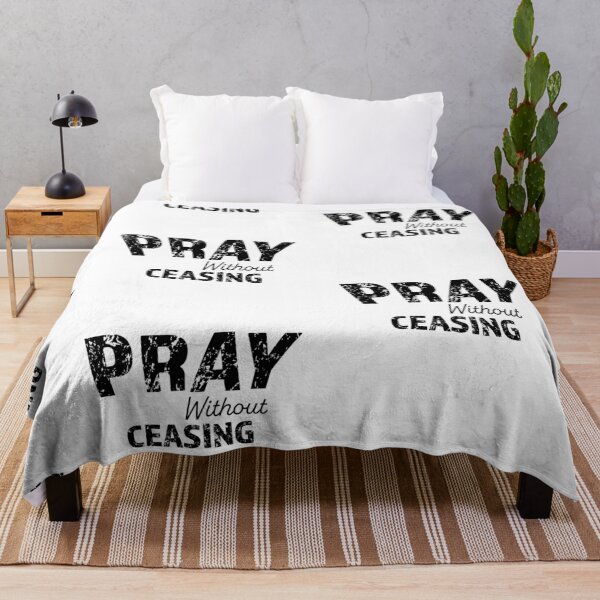 Item preview, Pray without Ceasing – Christian Faith Typography T-Shirt Design designed and sold by CrossCrafted.