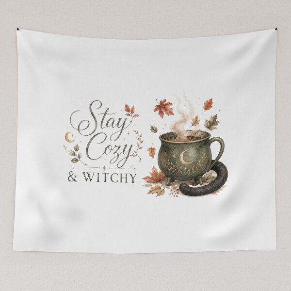 Item preview, Stay Cozy and Witchy — Fall Halloween Cottage Witch Shirt designed and sold by DreamelleStudio.