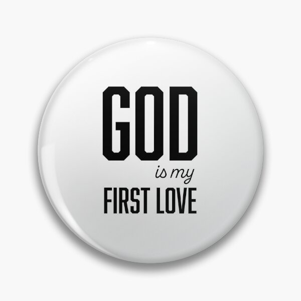 Item preview, God Is My First Love – Christian Faith Typography T-Shirt Design designed and sold by CrossCrafted.