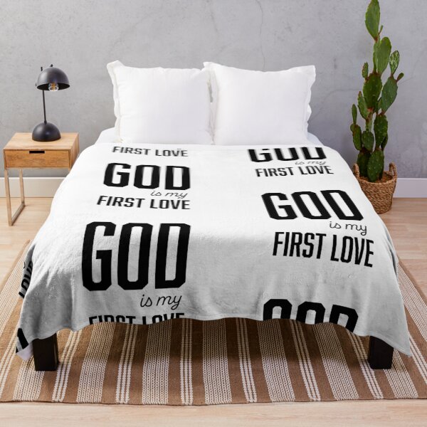 Item preview, God Is My First Love – Christian Faith Typography T-Shirt Design designed and sold by CrossCrafted.