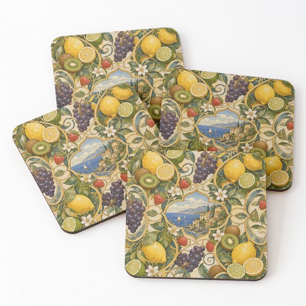 Item preview, Italian Citrus Mosaic – Art Nouveau Luxury Fruit Pattern designed and sold by Jandedan.