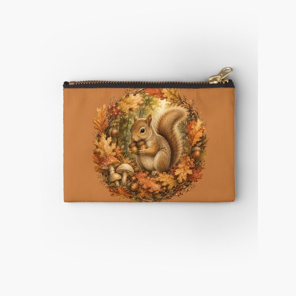 Item preview, Cottagecore Squirrel Autumn Print – Cute Acorn Oak Leaf Circle Art¥ designed and sold by MagicMakerPh.