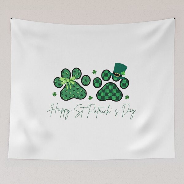 Item preview, St Patricks Day Dog Paw Prints designed and sold by GiaoCalonas.