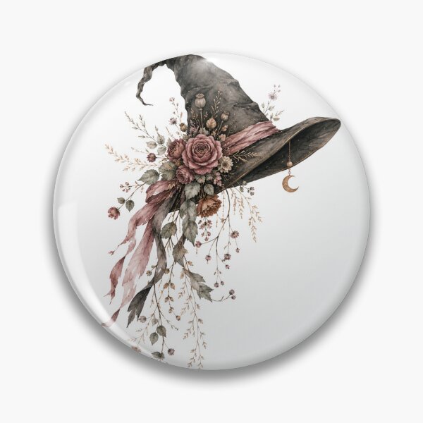 Item preview, Floral Witch Hat — Botanical Halloween Witchy Art designed and sold by DreamelleStudio.