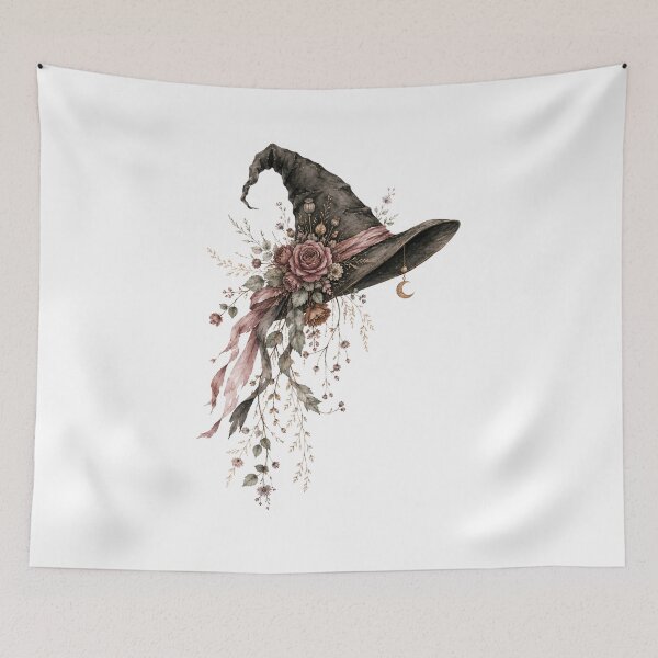 Item preview, Floral Witch Hat — Botanical Halloween Witchy Art designed and sold by DreamelleStudio.