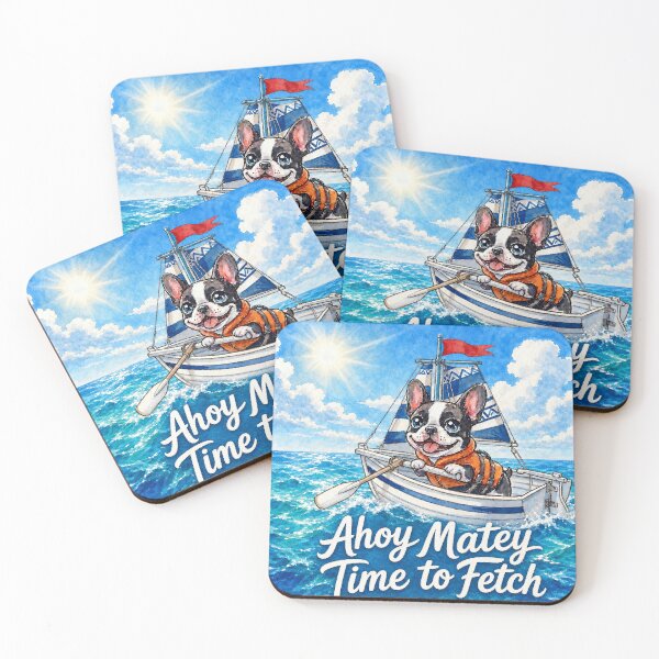 Item preview, Ahoy Matey Time To Fetch - Cute French Bulldog Sailor designed and sold by ArtisticDesignsbyLinda.
