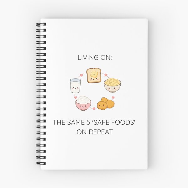Item preview, Living On Safe Foods Kawaii Comfort Food Neurospicy Design designed and sold by lenalenspod.