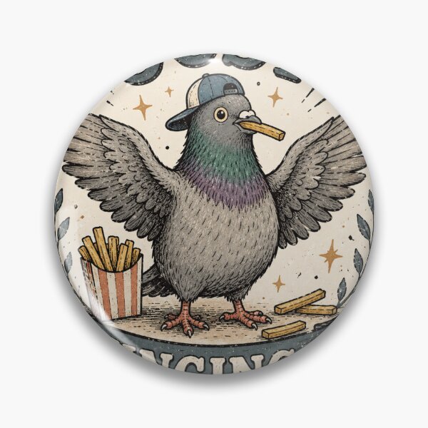 Item preview, Just Winging It – Funny Pigeon With Fries designed and sold by CronosVisions.