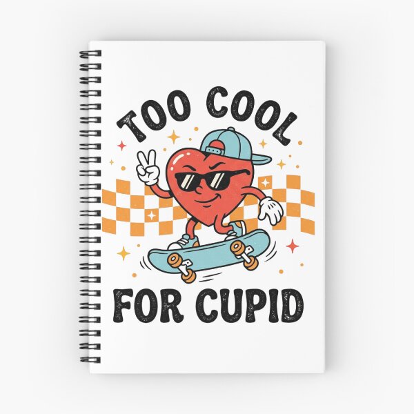 Item preview, Too Cool For Cupid Retro Skater Heart Funny Valentine's Day designed and sold by raedattia.