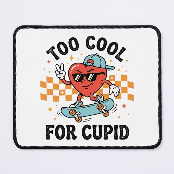 Item preview, Too Cool For Cupid Retro Skater Heart Funny Valentine's Day designed and sold by raedattia.