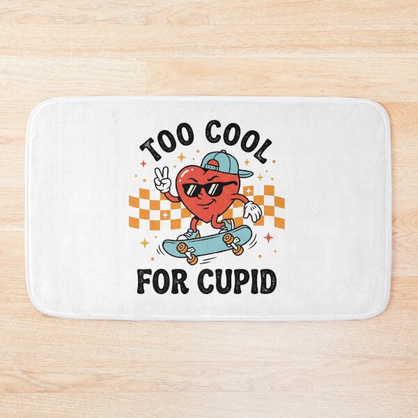 Item preview, Too Cool For Cupid Retro Skater Heart Funny Valentine's Day designed and sold by raedattia.