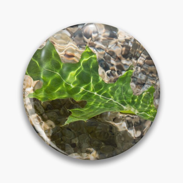 Item preview, Kelly Green Oak Leaf Floating in Clear Water designed and sold by Georgia Mizuleva.