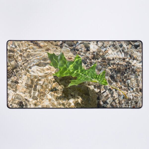 Item preview, Kelly Green Oak Leaf Floating in Clear Water designed and sold by Georgia Mizuleva.