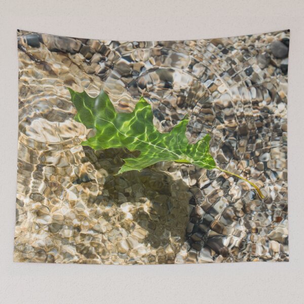 Item preview, Kelly Green Oak Leaf Floating in Clear Water designed and sold by Georgia Mizuleva.