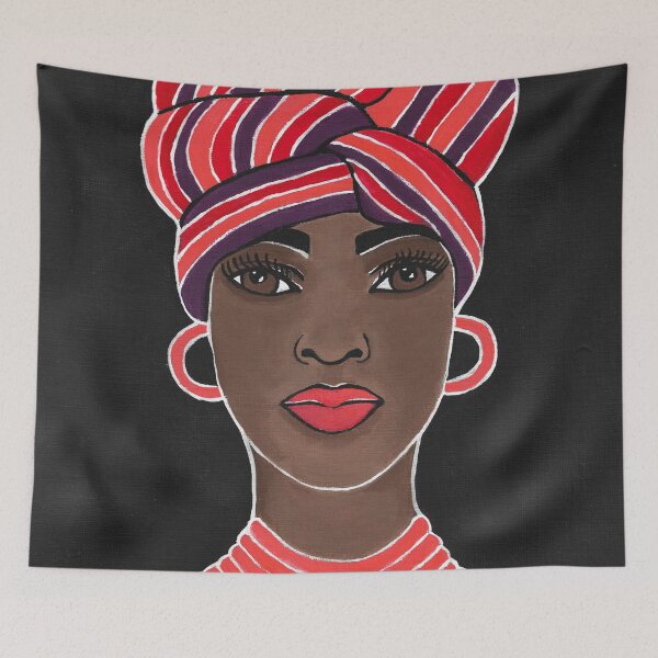 Item preview, Beautiful Black Woman Painting designed and sold by Sartoris Art.
