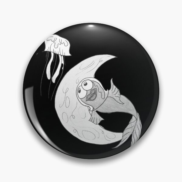 Item preview, Fish Explorer On a Space Mission Pencil Drawing Grays designed and sold by BOKEbyTC.