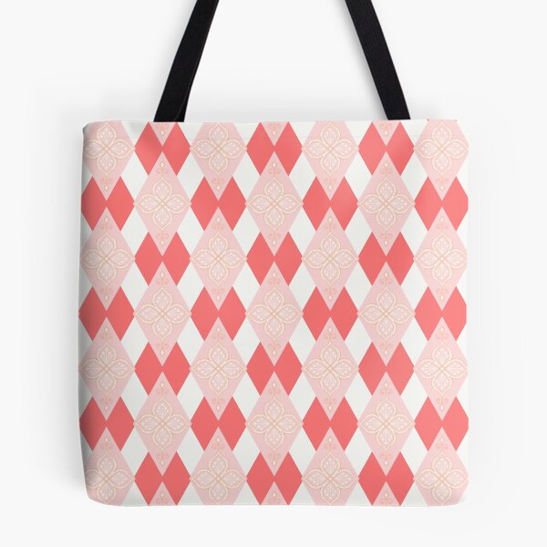Item preview, Pink Diamond Argyle Floral Pattern designed and sold by Zaya_art.