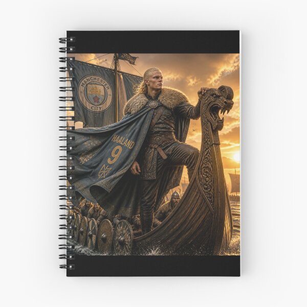 Item preview, The Viking Returns - Haaland Blue Warrior Art designed and sold by Marcin Dabski.