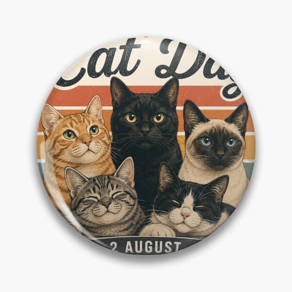 Item preview, International Cat Day August 2 Cute Cats Design designed and sold by Vivaro.