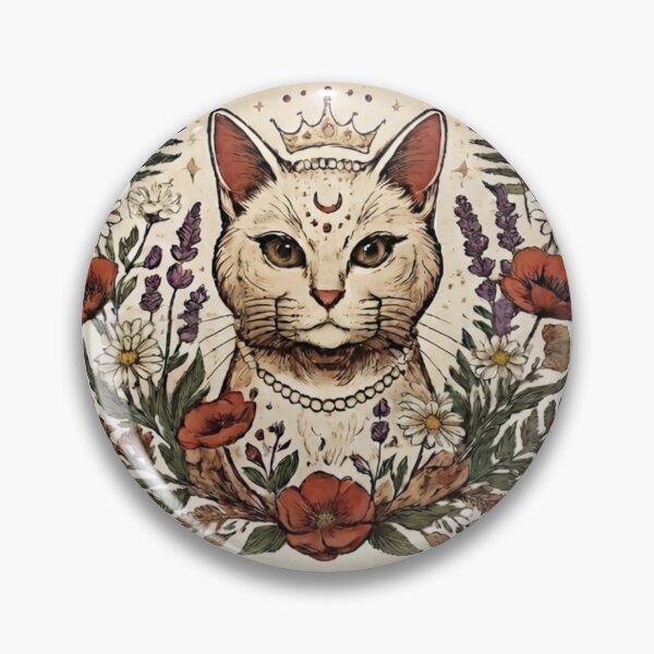 Item preview, Wild Woman Energy Cat – Boho Witchy Botanical Feline with Moon Phases designed and sold by AlphaBetulia.