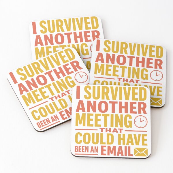 Item preview, I Survived Another Meeting Funny Office Design designed and sold by PawsPositive.
