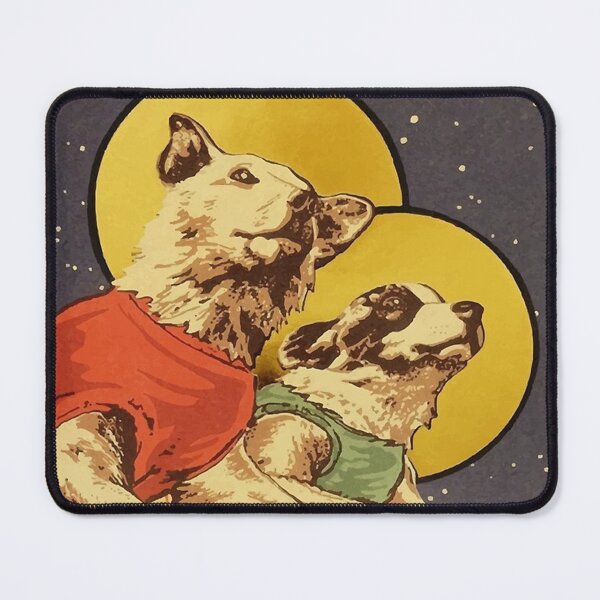 Item preview, Vintage Russian Soviet Propaganda The Space Race Dogs designed and sold by johnhaugg.