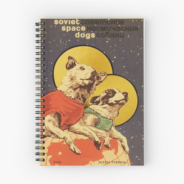 Item preview, Vintage Russian Soviet Propaganda The Space Race Dogs designed and sold by johnhaugg.