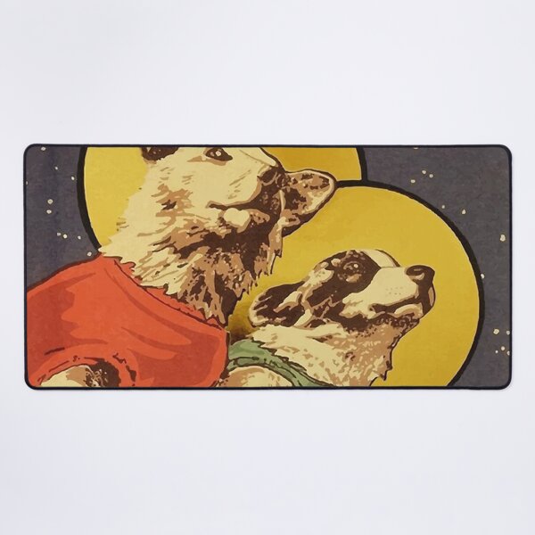 Item preview, Vintage Russian Soviet Propaganda The Space Race Dogs designed and sold by johnhaugg.