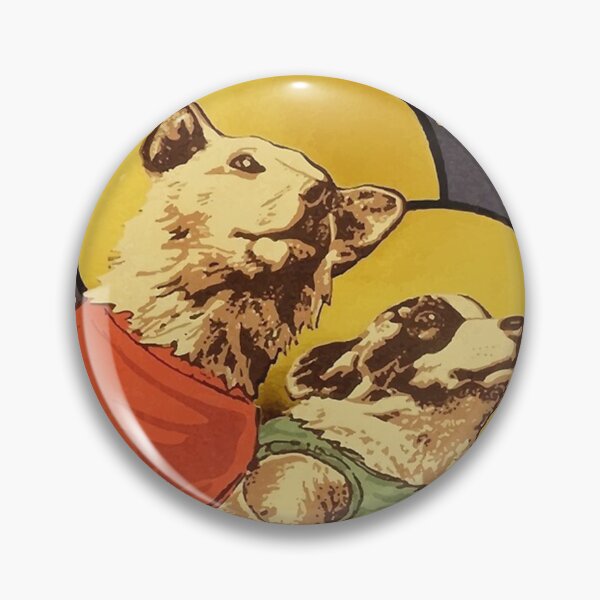 Item preview, Vintage Russian Soviet Propaganda The Space Race Dogs designed and sold by johnhaugg.