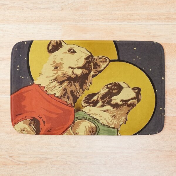 Item preview, Vintage Russian Soviet Propaganda The Space Race Dogs designed and sold by johnhaugg.