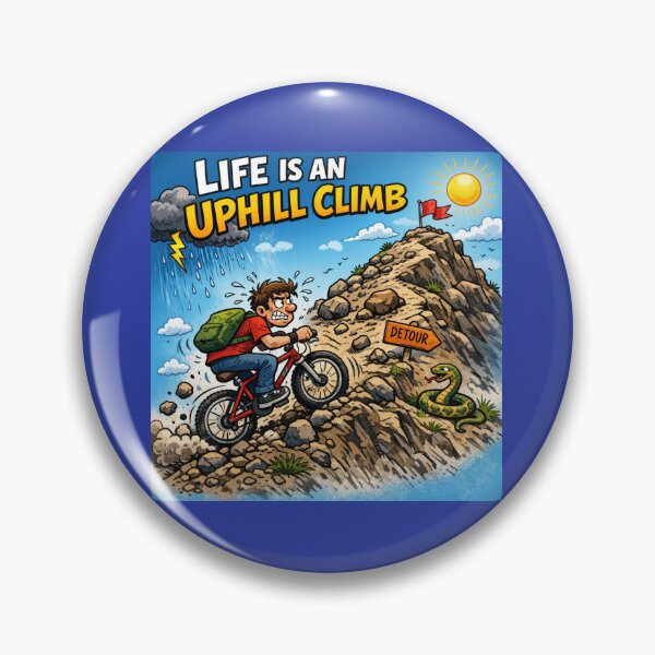 Item preview, never give up - a humorous depiction of the hardships of life designed and sold by Nela-&-Lena.