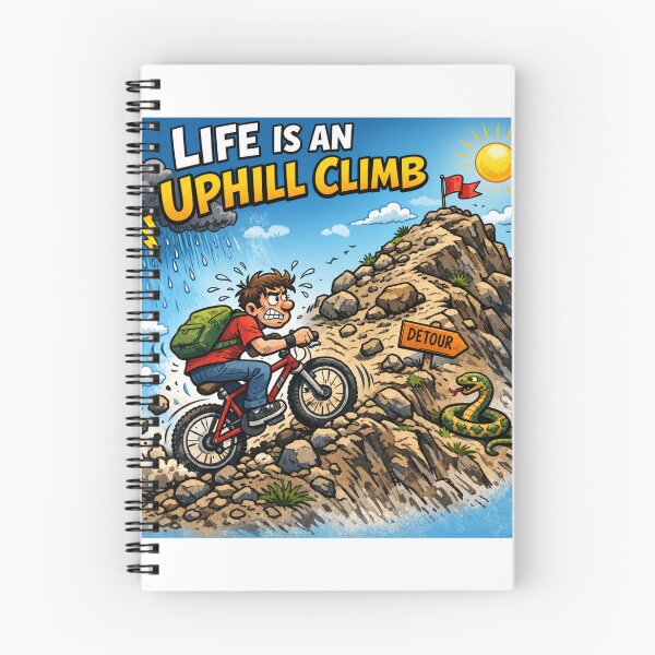 Item preview, never give up - a humorous depiction of the hardships of life designed and sold by Nela-&-Lena.