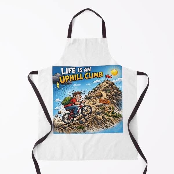 Item preview, never give up - a humorous depiction of the hardships of life designed and sold by Nela-&-Lena.