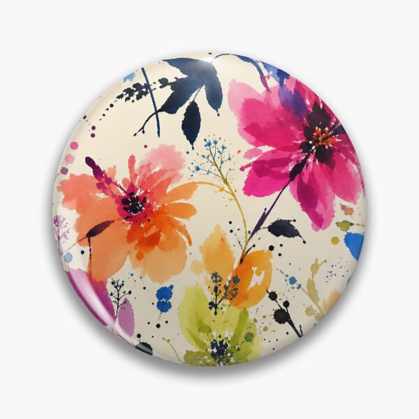 Item preview, Abstract Ink Bloom – Contemporary Watercolor Floral Pattern designed and sold by Jandedan.