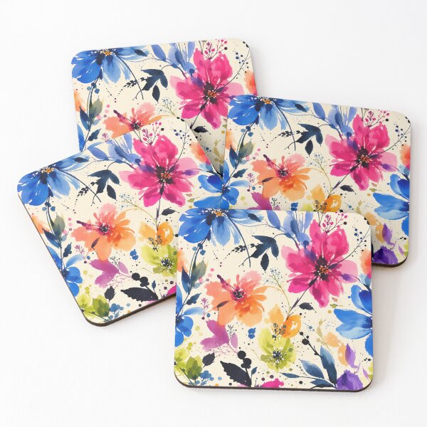 Item preview, Abstract Ink Bloom – Contemporary Watercolor Floral Pattern designed and sold by Jandedan.