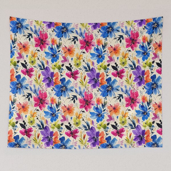 Item preview, Abstract Ink Bloom – Contemporary Watercolor Floral Pattern designed and sold by Jandedan.