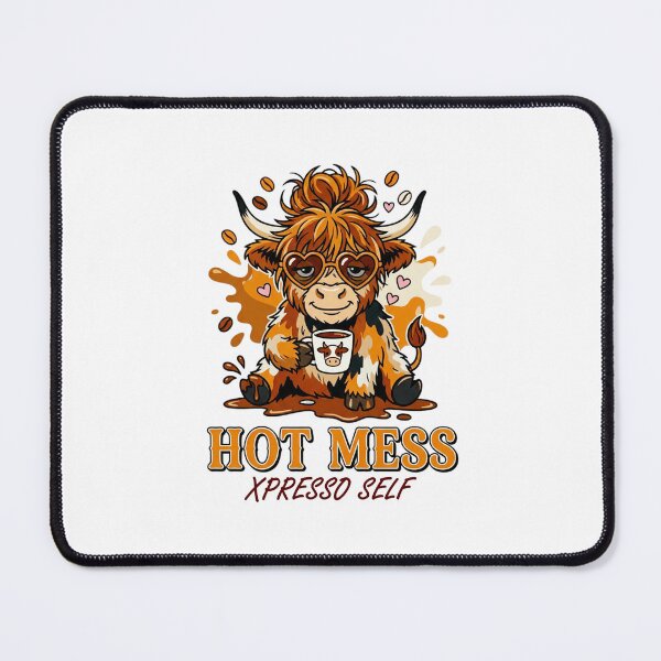 Item preview, Highland Cow Funny Cute Coffee Lover Design – Caffeinated Cow T-Shirt designed and sold by Artimax-Studio.