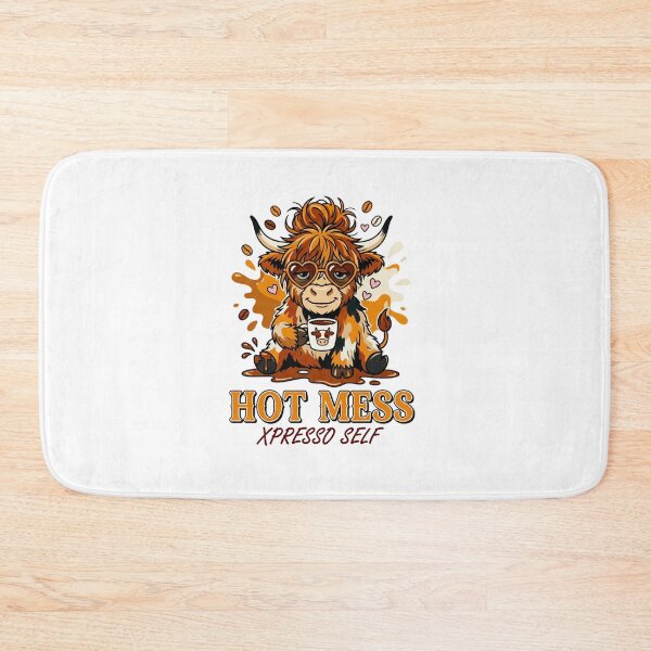 Item preview, Highland Cow Funny Cute Coffee Lover Design – Caffeinated Cow T-Shirt designed and sold by Artimax-Studio.