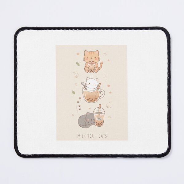 Item preview, Cat milktea boba bubble tea kitten cats cute kawaii funny birthday christmas designed and sold by CheeseBlueprint.