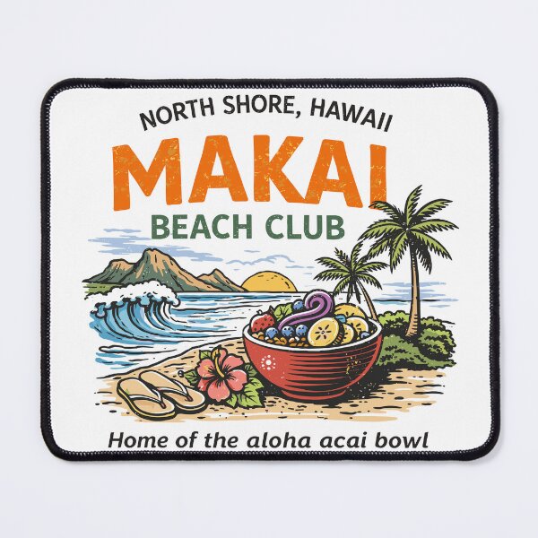 Item preview, Makai Beach Club Aloha Acai Bowl designed and sold by Matinez Pink.