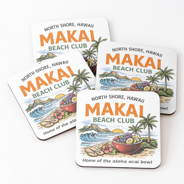 Item preview, Makai Beach Club Aloha Acai Bowl designed and sold by Matinez Pink.