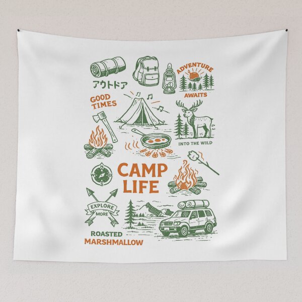 Item preview, Camp Life Outdoor Adventure designed and sold by Matinez Pink.