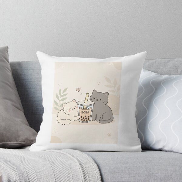 Item preview, Cat milktea boba bubble tea kitten cats cute kawaii funny birthday christmas designed and sold by CheeseBlueprint.