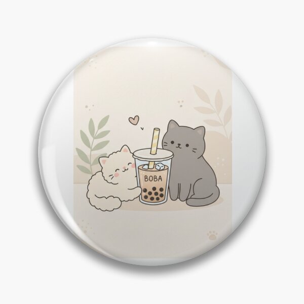 Item preview, Cat milktea boba bubble tea kitten cats cute kawaii funny birthday christmas designed and sold by CheeseBlueprint.