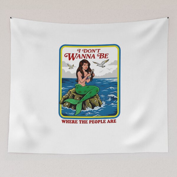Item preview, Siren I Don't Wanna Be Where The People Are Meme designed and sold by retro-and-rust.