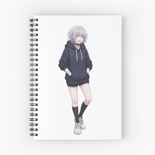 Item preview, Cute Silver Hair Anime Girl Hoodie Aesthetic | Kawaii Goth Manga Character Art designed and sold by Bhaskar Digital Art.