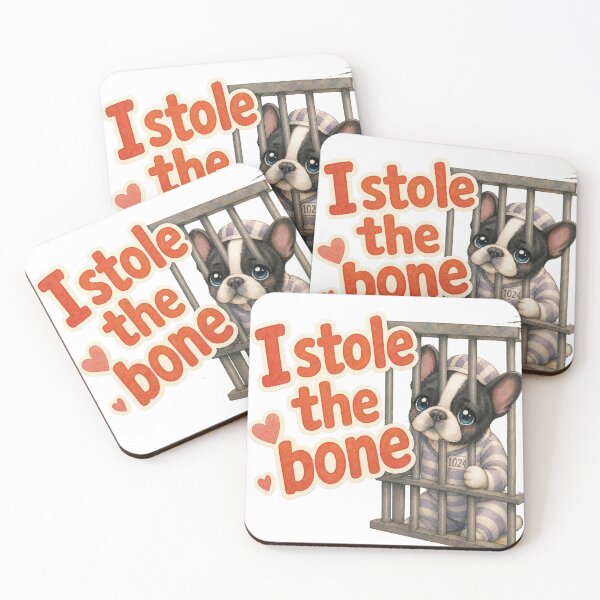 Item preview, Stole The Bone - Guilty French Bulldog In Jail designed and sold by ArtisticDesignsbyLinda.