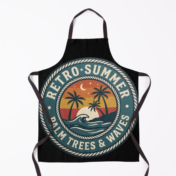 Item preview, Retro Summer Palm Badge – Vintage Sunset Beach Emblem designed and sold by fawzimorsy.