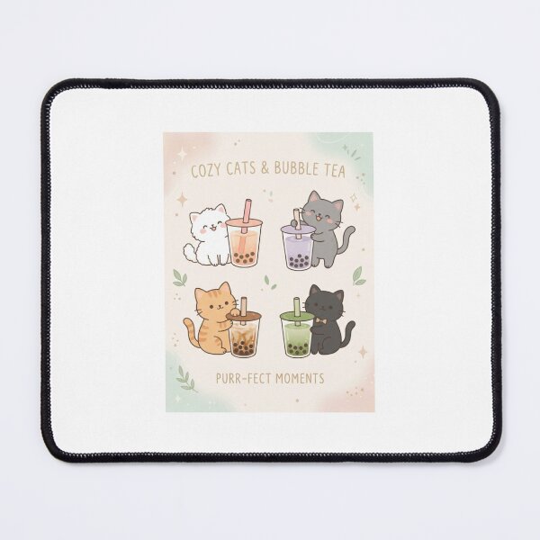 Item preview, Cat milktea boba bubble tea kitten cats cute kawaii funny birthday christmas designed and sold by CheeseBlueprint.